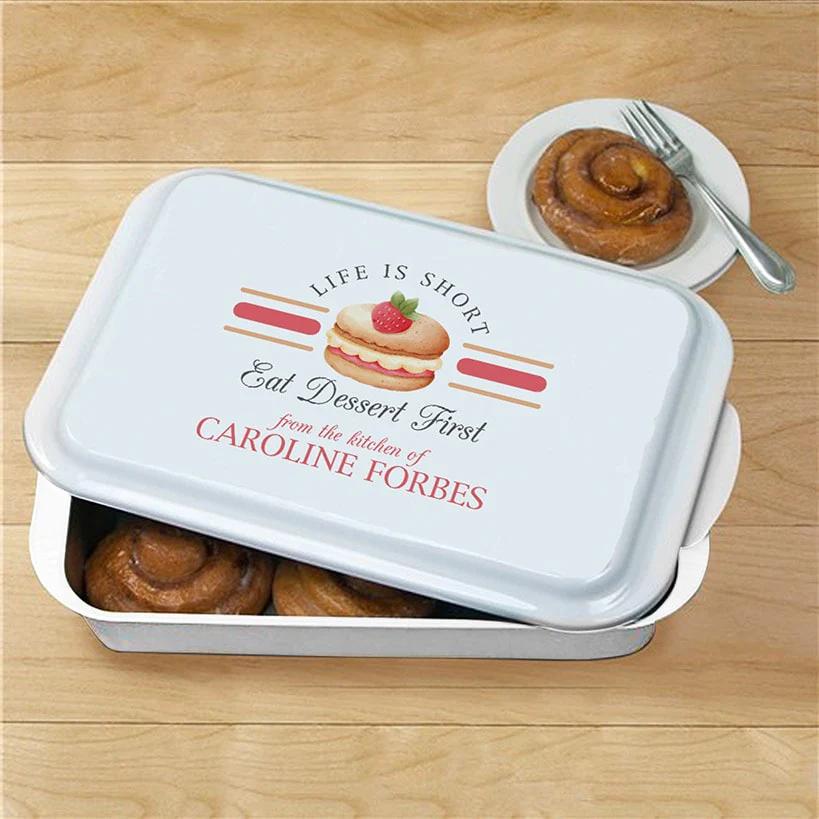 Personalized Baking Pan with Lid - Image 3