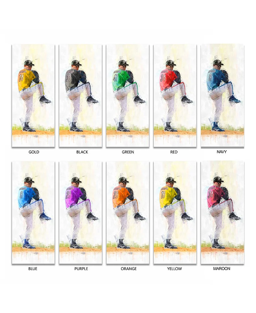 Personalized Baseball Player Wall Plaques - Image 3