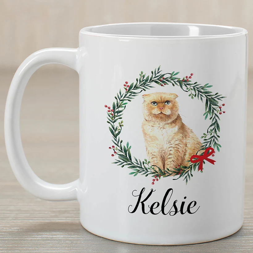 Personalized Christmas Cat Coffee Mug - Image 4