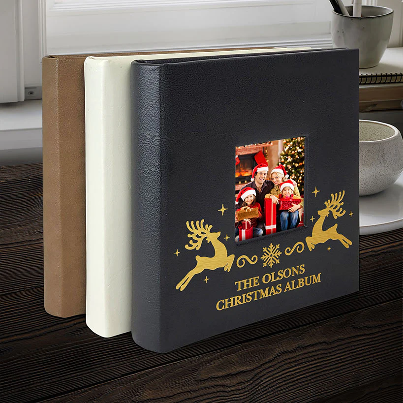 Personalized Christmas Reindeer Photo Album - Image 3