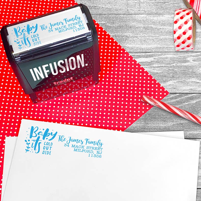 Personalized Christmas Self Inking Stamp - Image 2