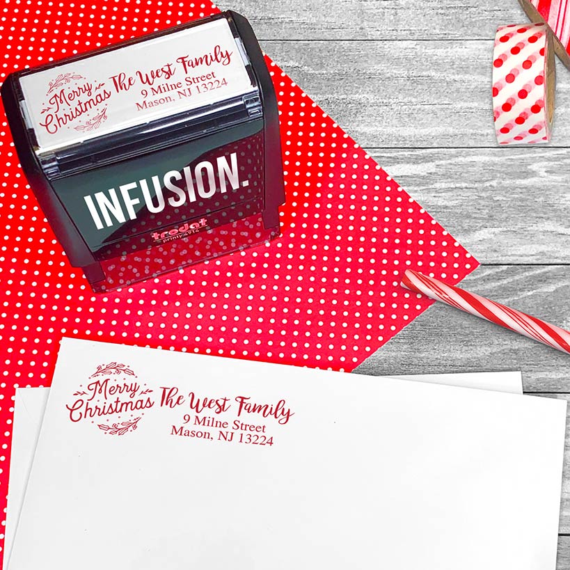 Personalized Christmas Self Inking Stamp - Image 3