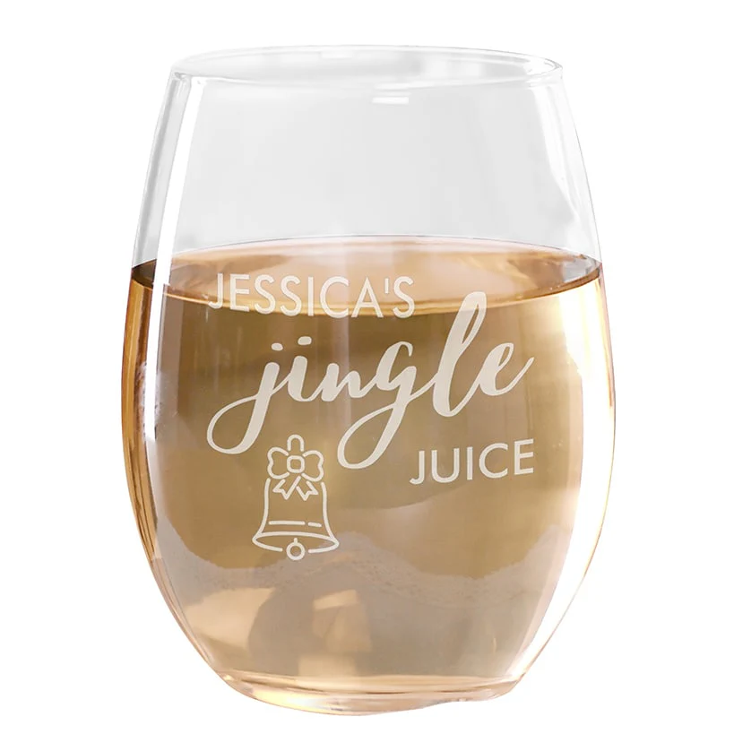 Personalized Christmas Themed Wine Glasses - Image 5