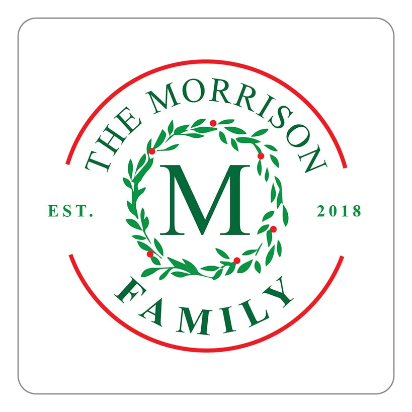 Personalized Christmas Travertine Coaster Set of 4 - Image 14