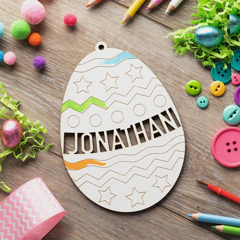 Personalized Easter DIY Wood Egg - Image 4