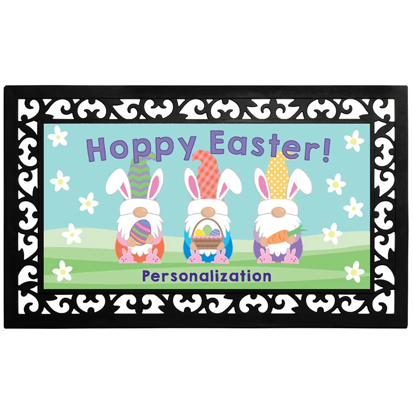 Personalized Easter Doormats with Rubber Frame - Image 3