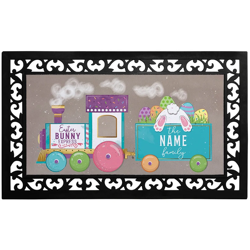 Personalized Easter Doormats with Rubber Frame - Image 6