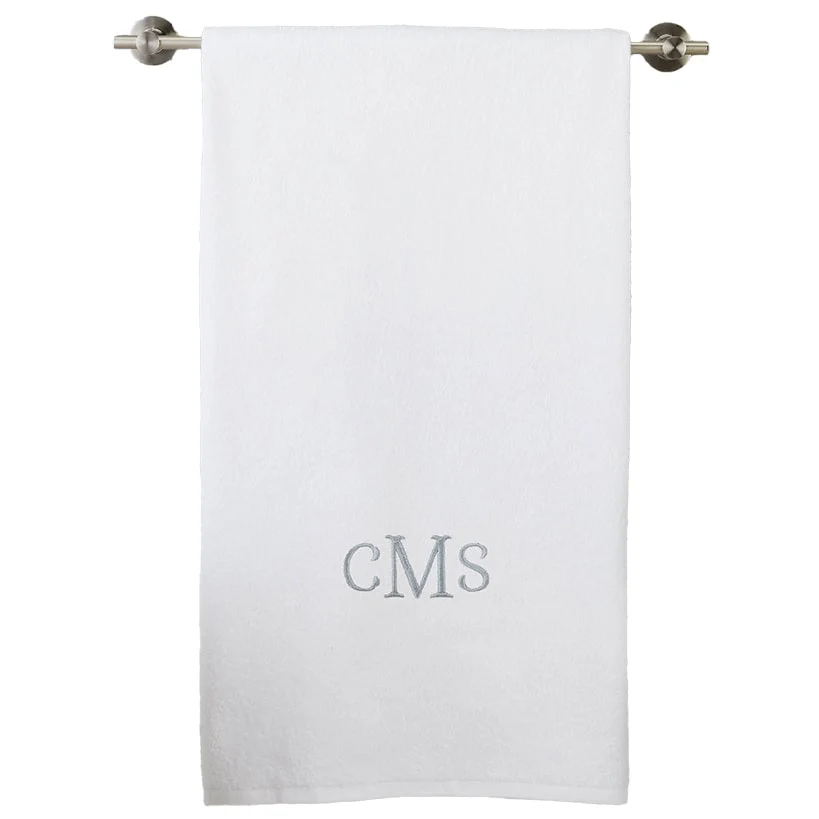 Personalized Embroidered White Bath Towels - Image 13