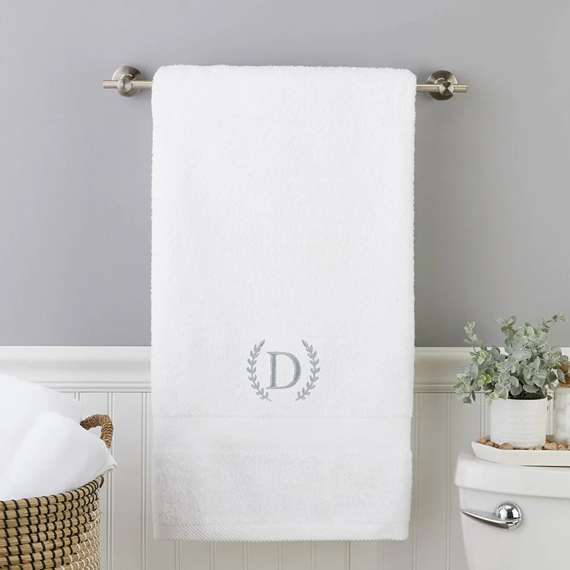 Personalized Embroidered White Bath Towels - Image 3