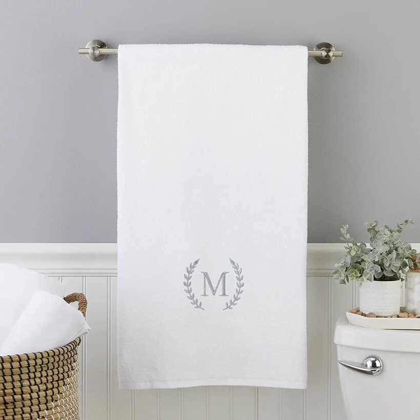Personalized Embroidered White Bath Towels - Image 6