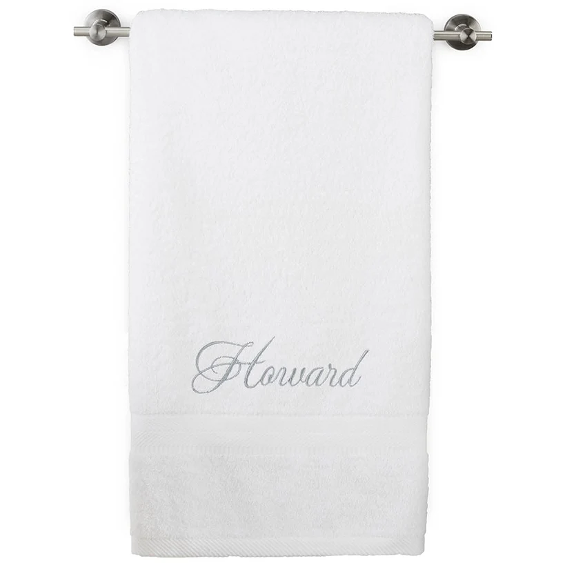 Personalized Embroidered White Bath Towels - Image 8