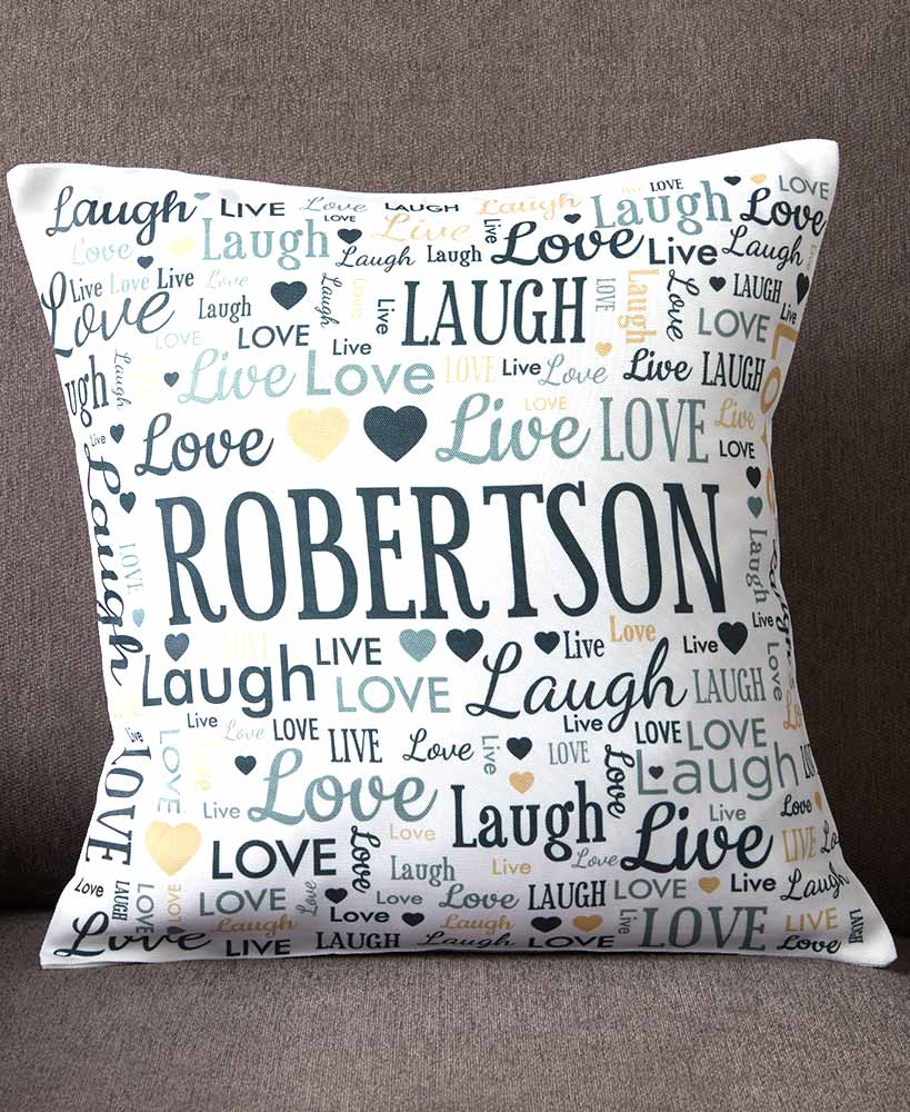 Personalized Family Word Art Sherpa Throws or Pillows - Image 5