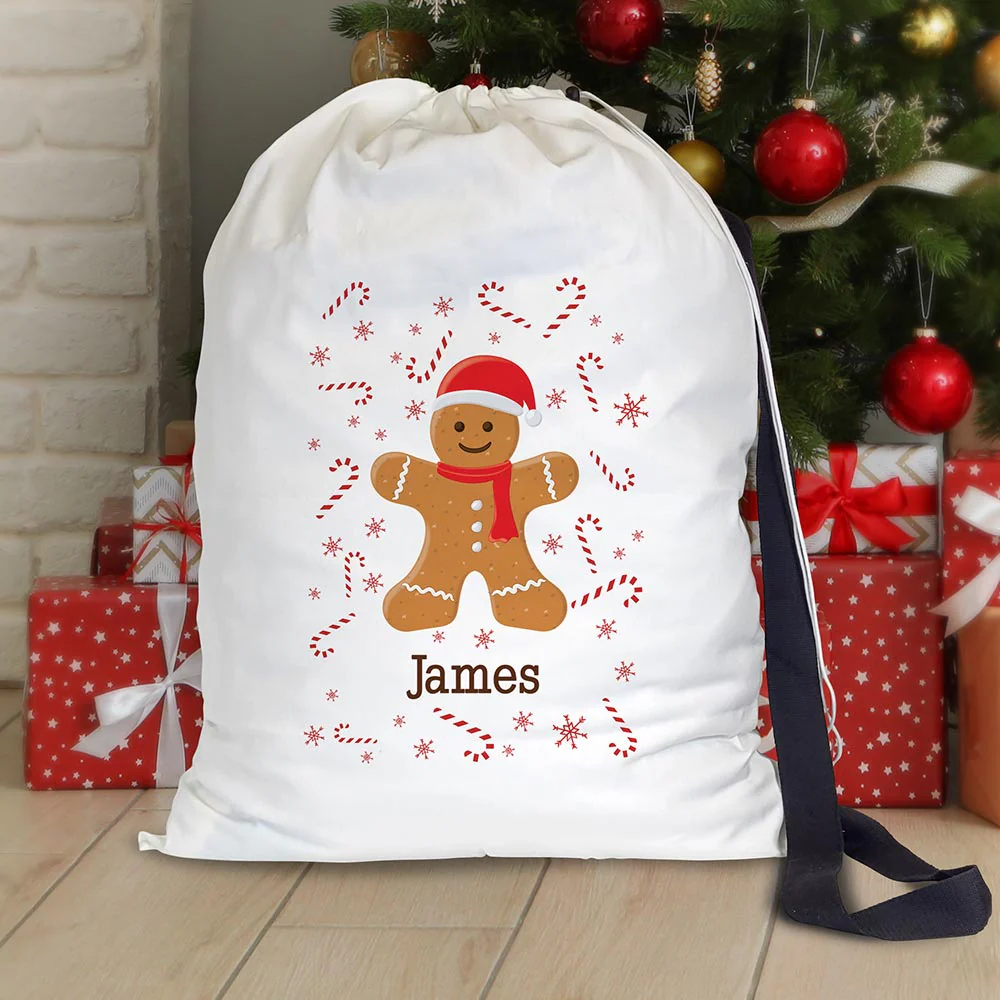 Personalized Gingerbread Gift Sack - Image 2