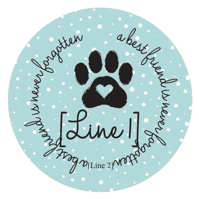 Personalized Dog Glass Christmas Ornament - Image 3