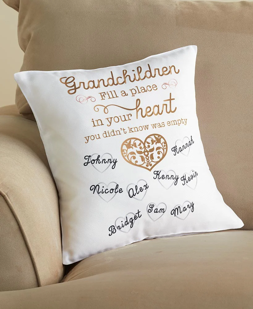 Personalized Grandchildren Sherpa Throw or Pillow - Image 3