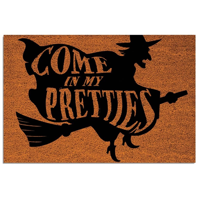 Personalized Halloween Flying Witch Doormat - Image 2