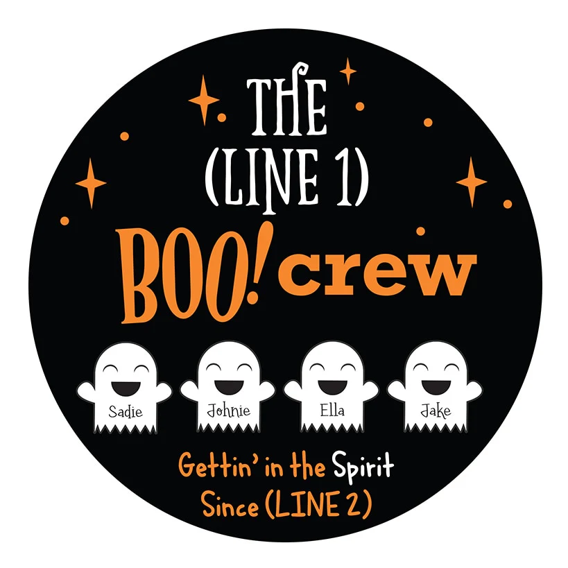 Personalized Halloween Wall Sign Boo! Crew - Image 3