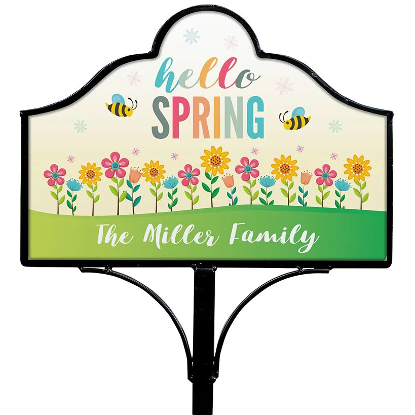 Personalized Hello Spring Yard Sign Magnet - Image 3