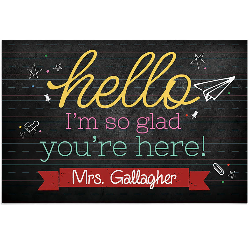 Personalized Hello Teacher Doormat - Image 3