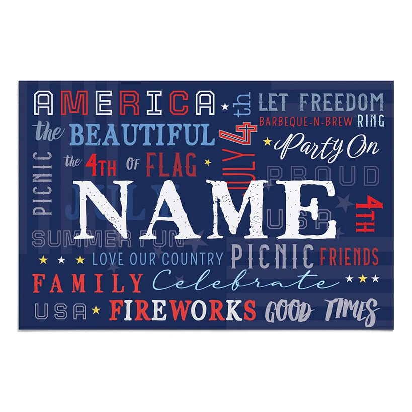 Personalized Independence Day Doormat - Image 2