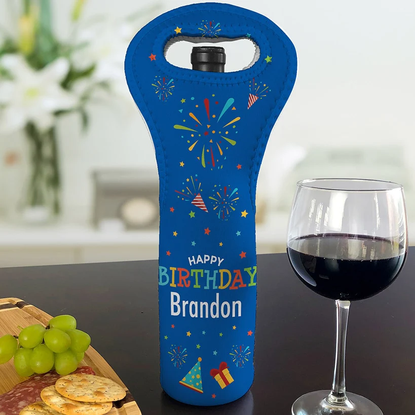 Personalized Insulated Wine Gift Bag - Image 4