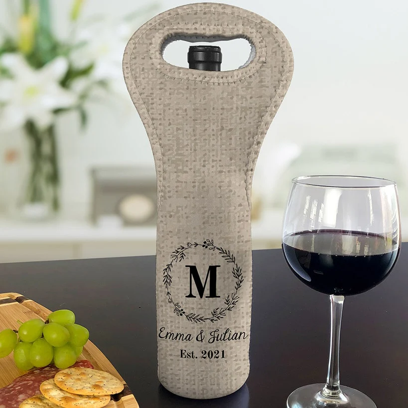 Personalized Insulated Wine Gift Bag - Image 6