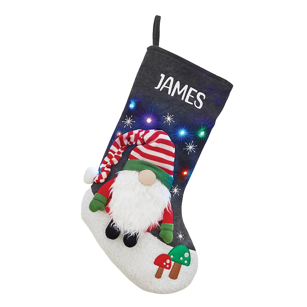 Personalized LED Gnome Stocking - Image 3