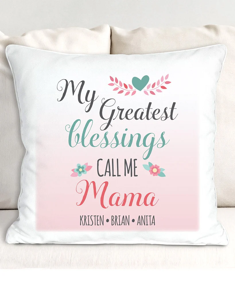 Personalized Mom Greatest Blessing Throw or Pillow - Image 6