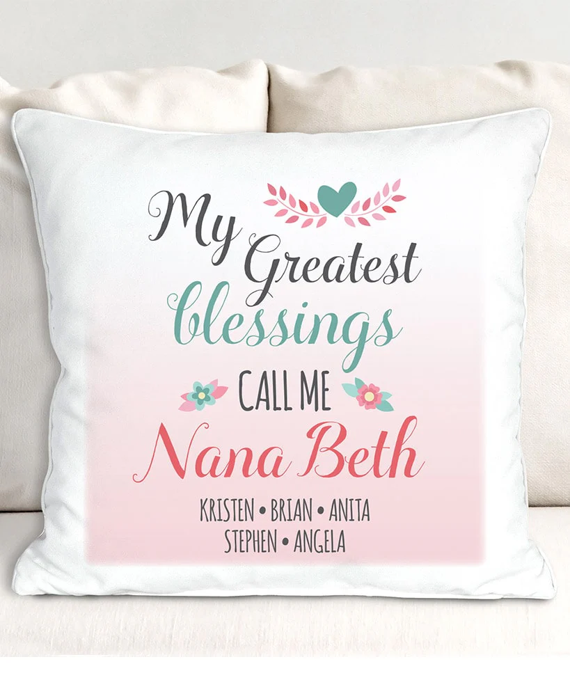 Personalized Mom Greatest Blessing Throw or Pillow - Image 7