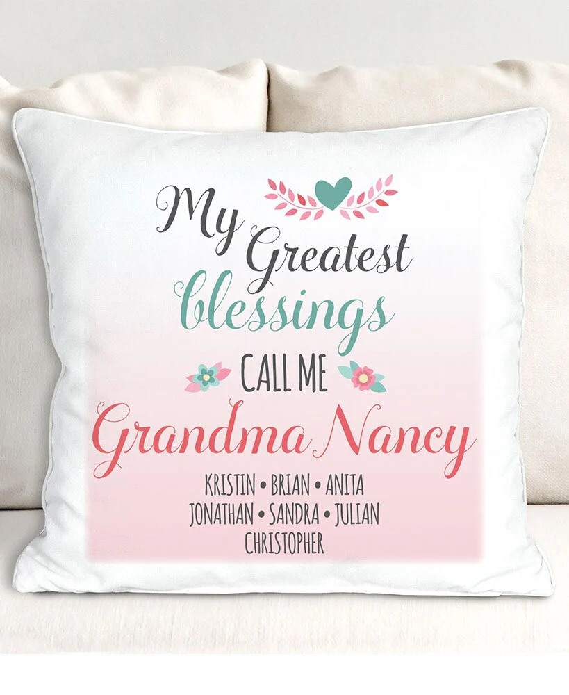 Personalized Mom Greatest Blessing Throw or Pillow - Image 8