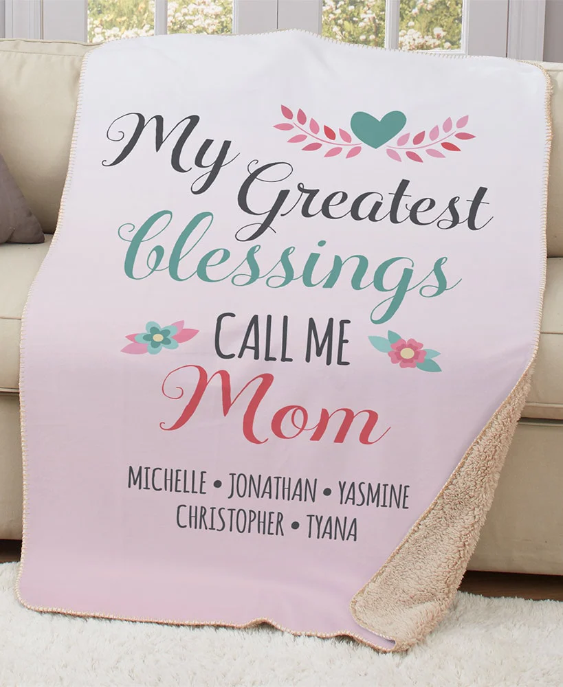 Personalized Mom Greatest Blessing Throw or Pillow - Image 9