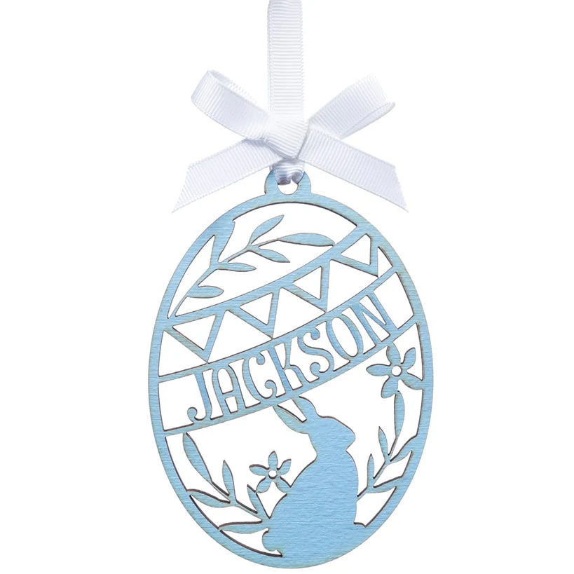 Personalized Painted Wood Easter Egg - Image 3