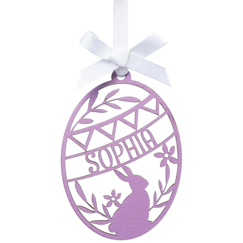 Personalized Painted Wood Easter Egg - Image 5