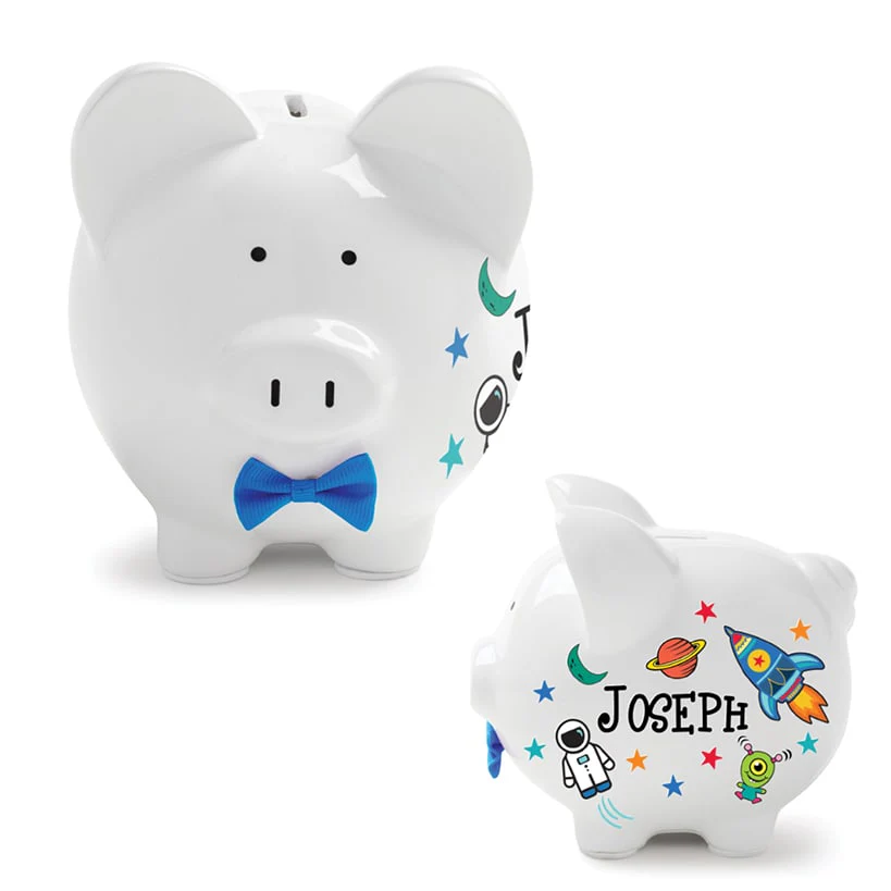 Personalized Piggy Bank White - Image 4