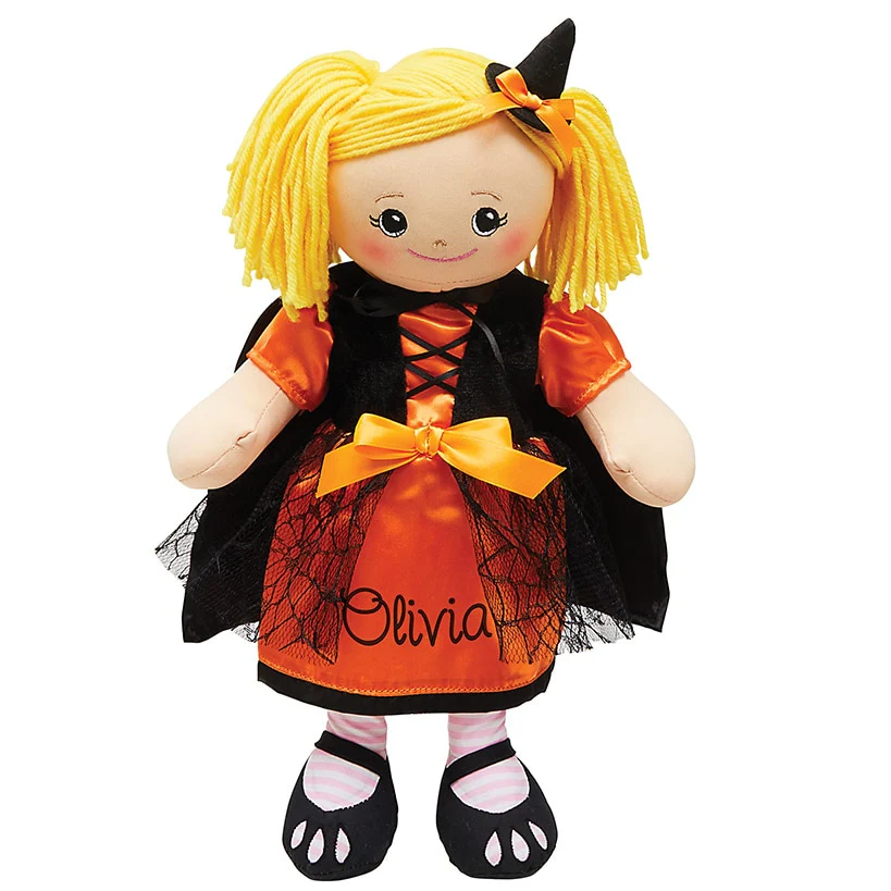 Personalized Rag Doll with Halloween Dress - Image 4