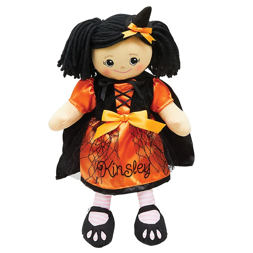Personalized Rag Doll with Halloween Dress - Image 6