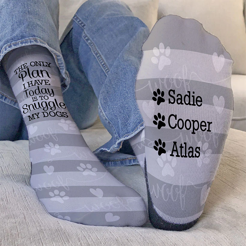 Personalized Snuggle Pet Unisex Crew Socks - Image 2