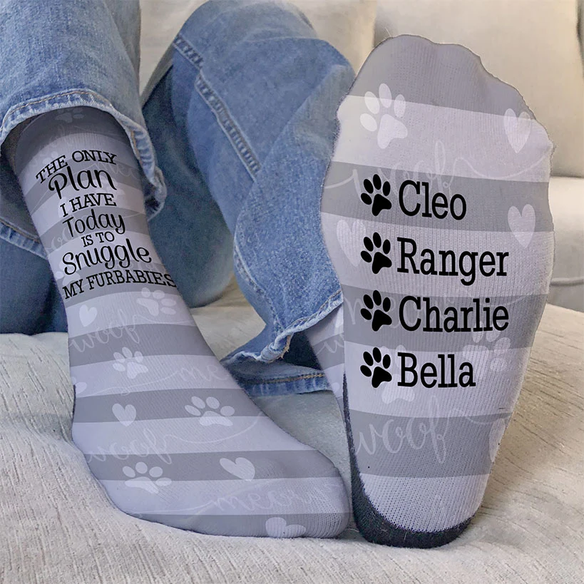 Personalized Snuggle Pet Unisex Crew Socks - Image 3