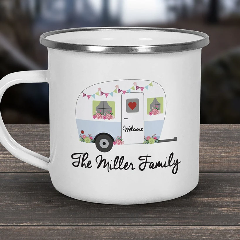 Personalized Spring Camper Camp Mug 11 oz