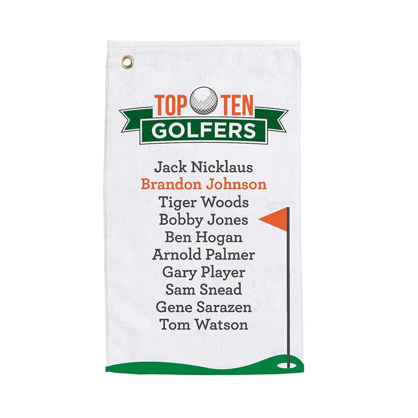 Personalized Top Ten Golf Towels - Image 4