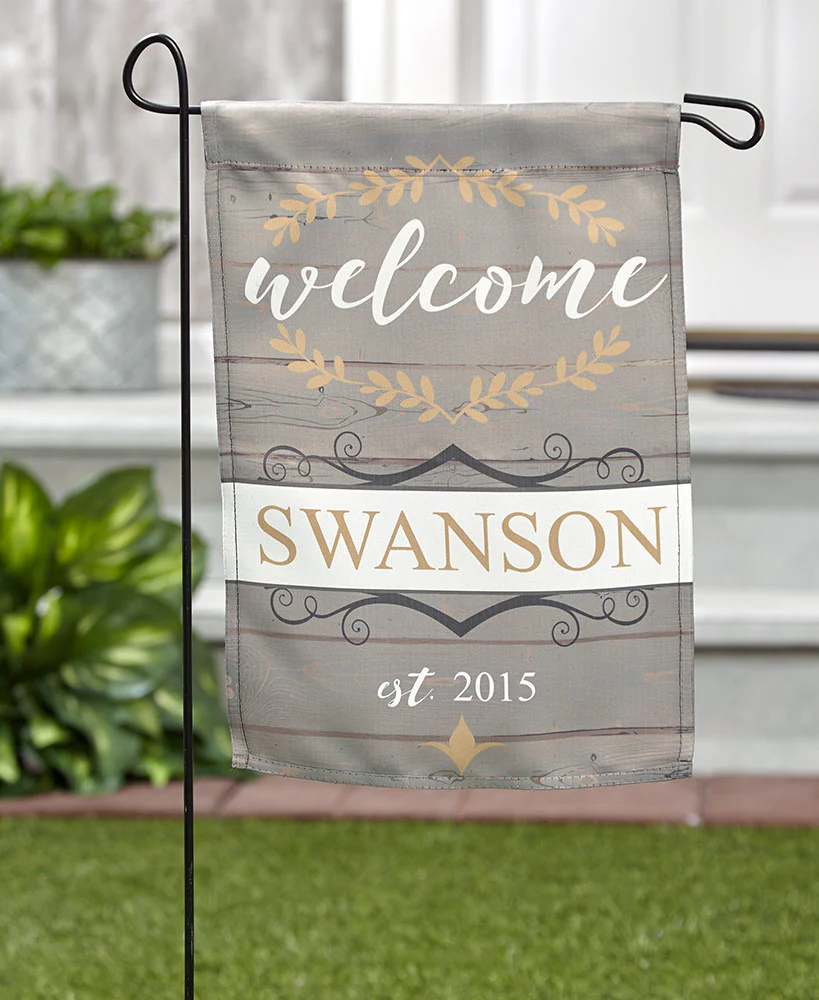 Personalized Welcome Double Sided Garden Flag - Image 2