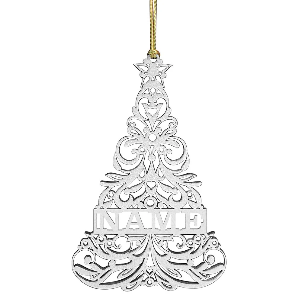 Personalized White Wood Ornament - Image 6