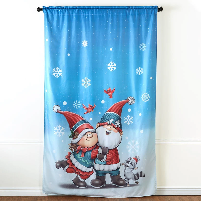 Petunia and Gnorme Winter Fun Gnome Panel or Valance - Image 4