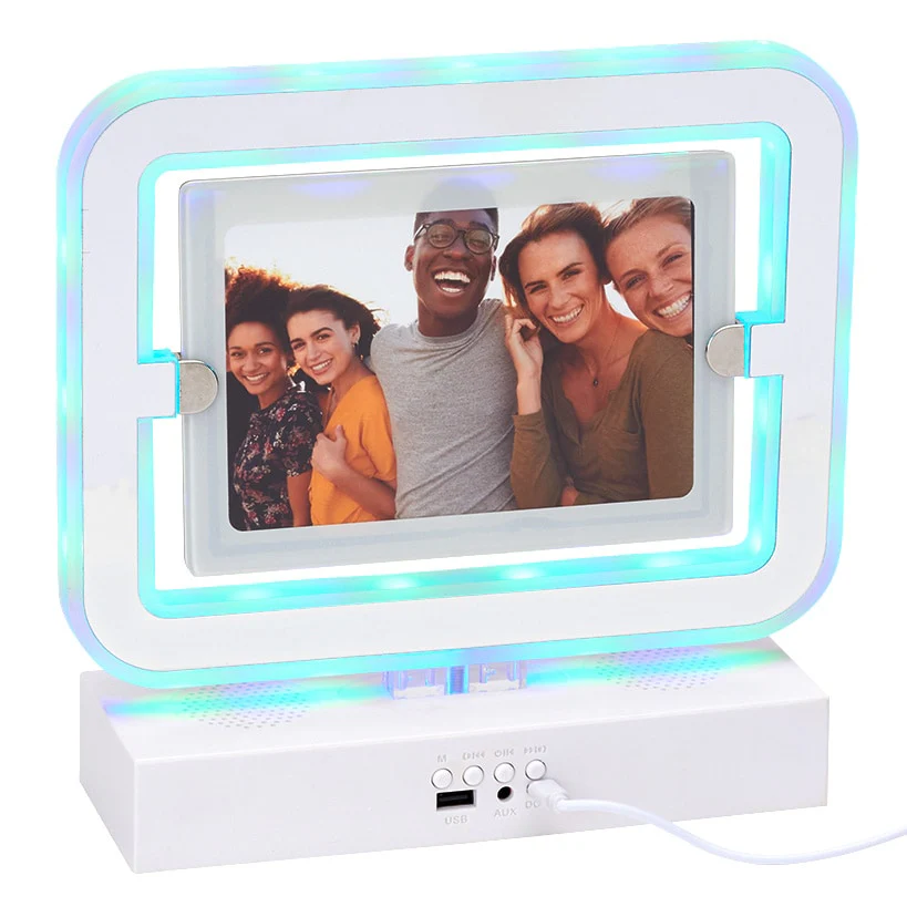 Photo Light Up Makeup Mirror With Bluetooth USB Speaker - Image 3
