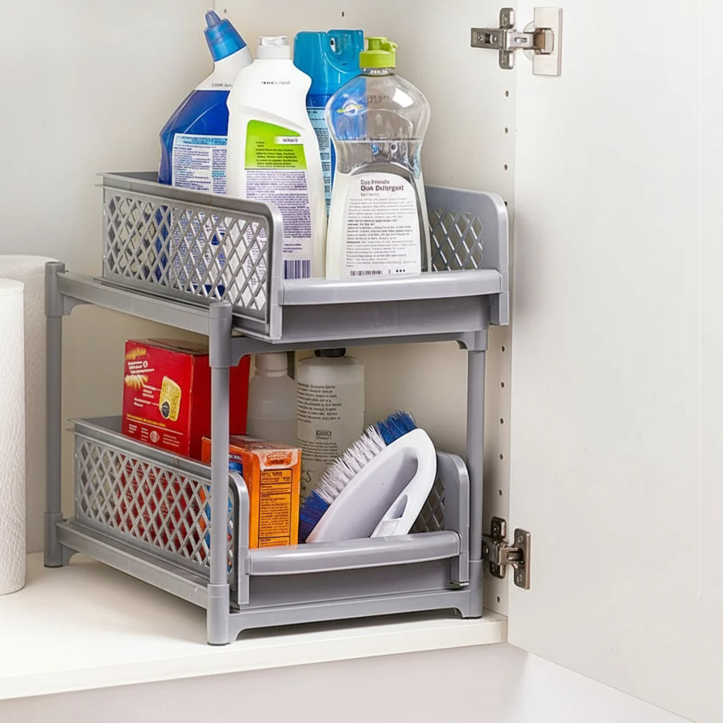 Plastic Sliding Drawer Cabinet Baskets