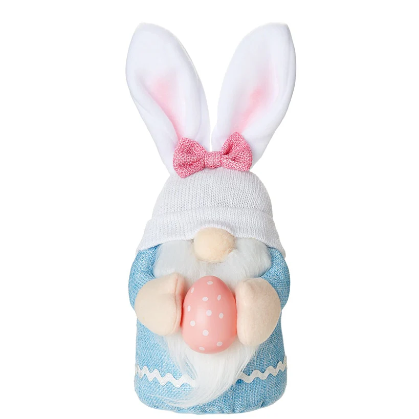 Plush Easter Gnomes Holding Eggs - Yellow, Blue, or Bunny Hat - Image 3
