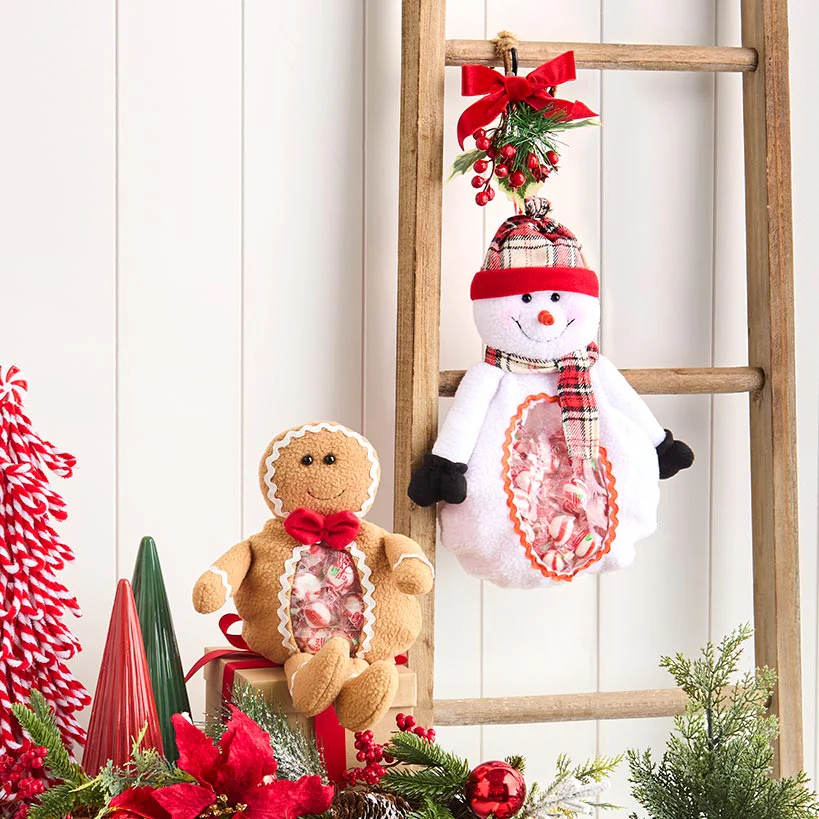 Plush Holiday Candy Treat Bag