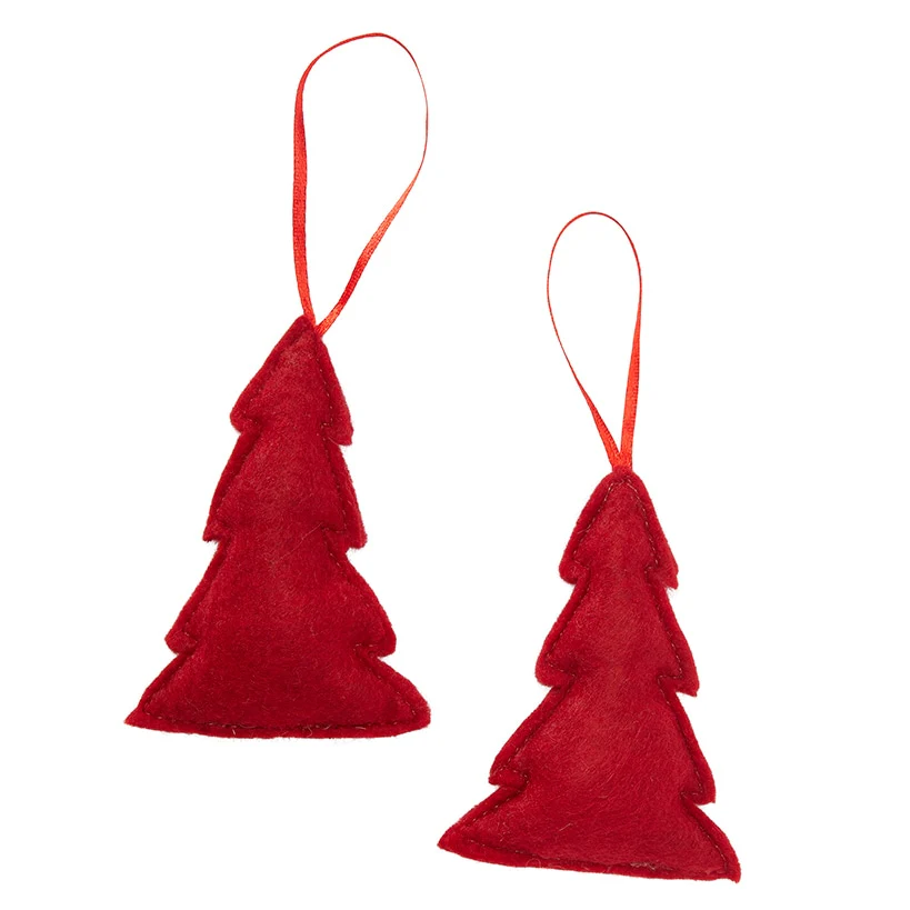 Plush Tree Ornaments Set of 2 - Image 3