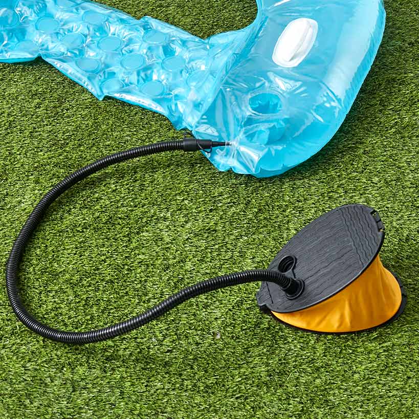 Portable Deluxe Bellows Foot Pump with 3 Adapters - Image 2