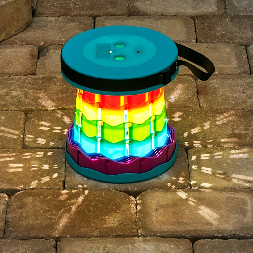 Portable Folding Stool With LED Light Height Adjustable Retractable - Image 6